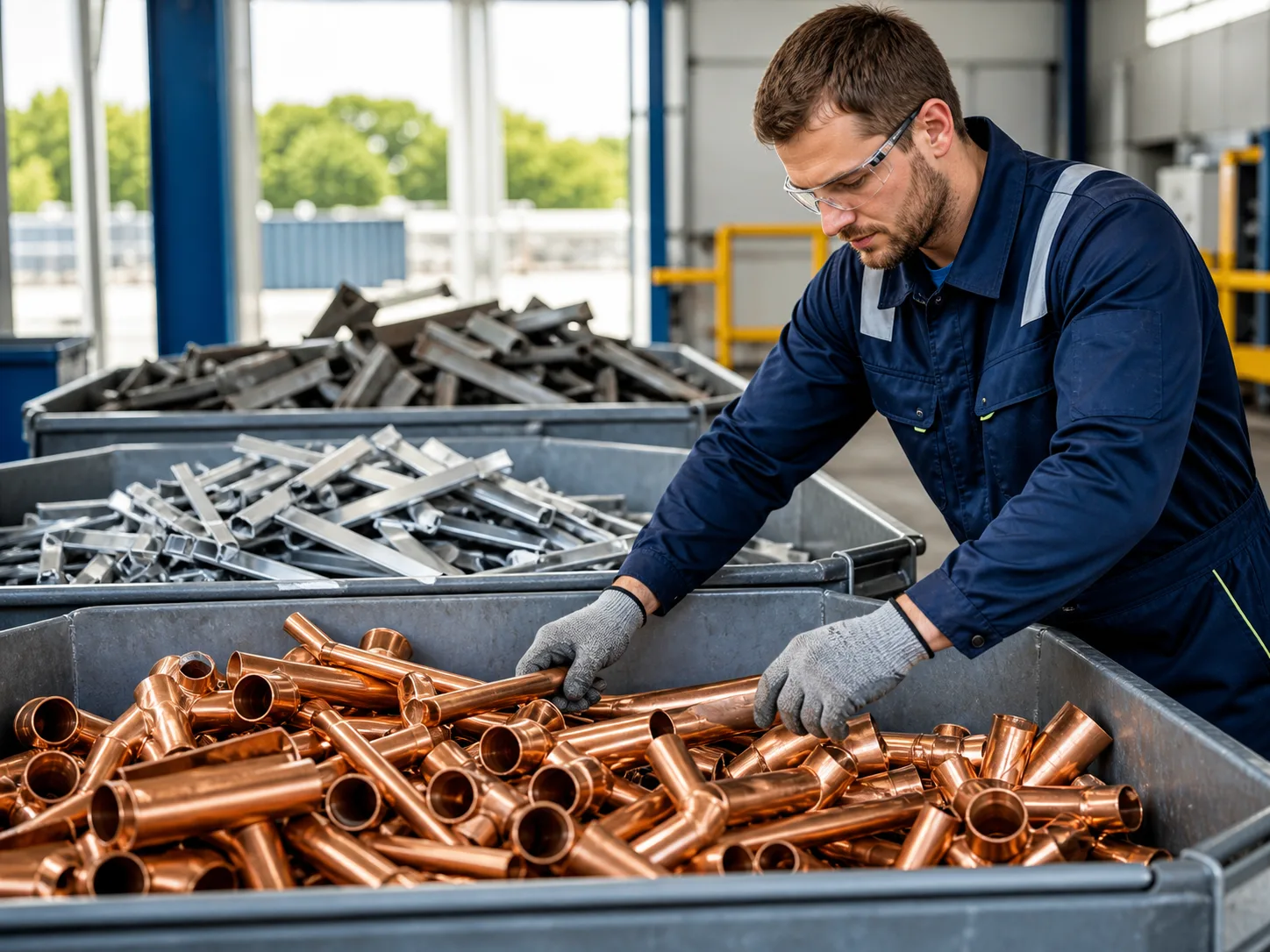 Professionelle Sortierung von Kupfer und Altmetall