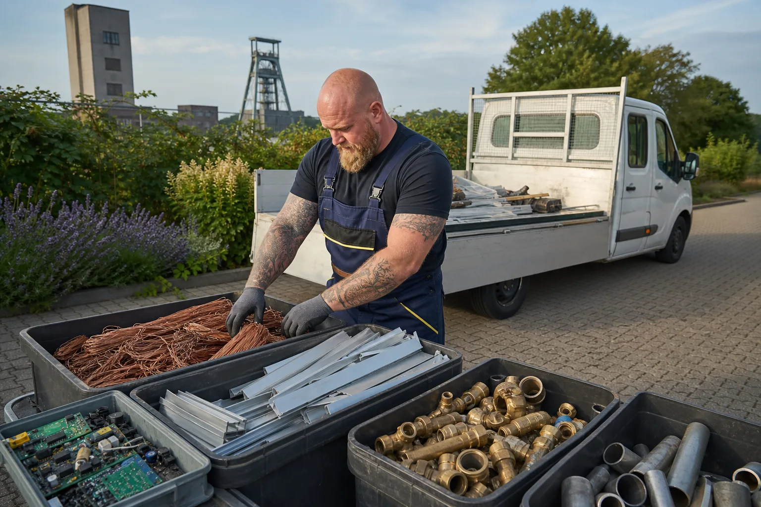 Sortiertes Altmetall für das Recycling in Bergkamen