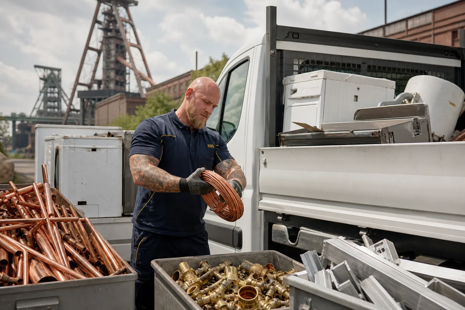 Sortiertes Altmetall für das Recycling in Recklinghausen