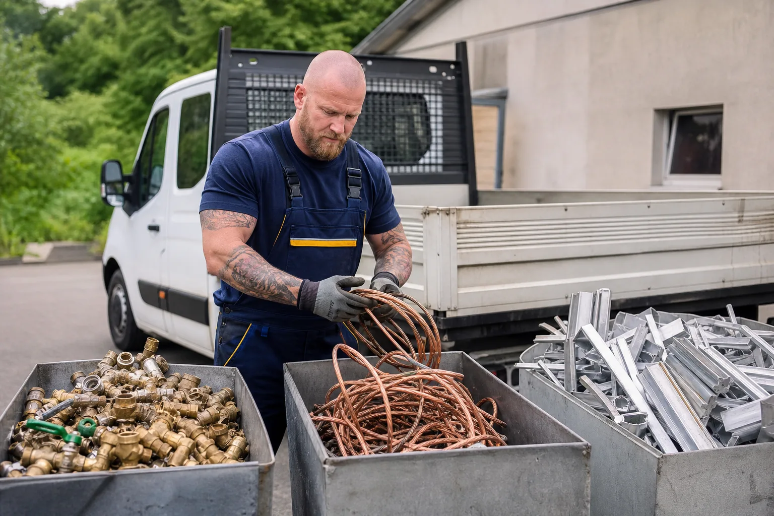 Sortiertes Altmetall für das Recycling in Schwerte
